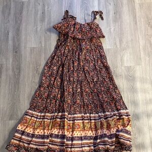 Floral Maxi Dress with Ruffle Detail